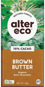 Alter Eco Chocolate Organic Dark Brown Butter 12x80g