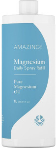 Amazing Oils Magnesium Daily Spray Refill Pure Magnesium Oil 1L