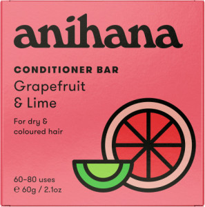 Anihana Conditioner Bar Grapefruit & Lime Dry Damaged Hair 60g