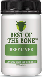 BEST OF THE BONE Organic Beef Liver Capsules 180c
