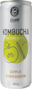 Bonsoy Apple Cinnamon Kombucha 12x250ml Cans