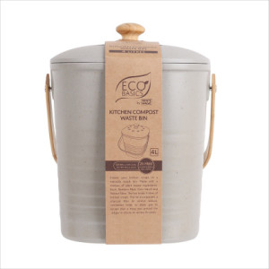 Eco Basics Compost Kitchen Waste Bin - 4L Granite