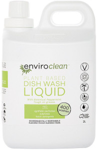 ENVIROCLEAN Plant Based Dish Wash Liquid (botanical peppermint) Liquid 2L