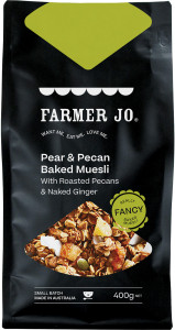 Farmer Jo Pear & Pecan Nuts Baked Muesli w/Roasted Pecans & Naked Ginger 400g