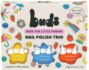 Hanami Buds Kids Nail Polish Trio Splash 3 X 9ml