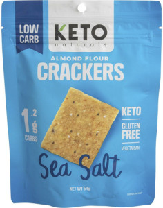 Keto Naturals Almond Flour Crackers Sea Salt 8x64g
