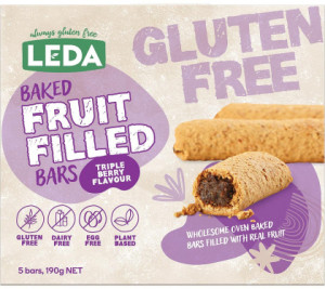 Leda Nutrition Baked Fruit Filled Bars Triple Berry Multipack 6 Boxes x 190g
