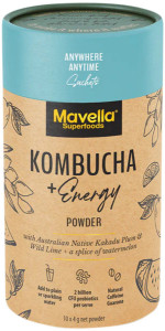 MAVELLA SUPERFOODS Kombucha + Energy Powder with Australian Native Kakadu Plum & Wild Lime & Waterme