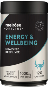MELROSE ORIGINS Energy & Wellbeing (Grass Fed Beef Liver 1000mg) 120c