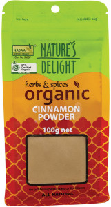 NATURE'S DELIGHT Organic Cinnamon Powder 100g