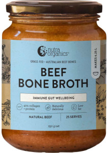 Nutra Organics Beef Bone Broth Concentrate Natural Beef 250g