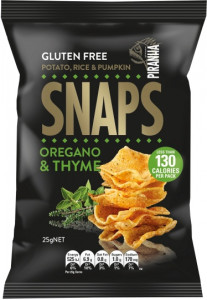 Piranha Snaps Oregano & Thyme  24x25g