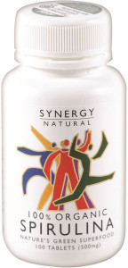 Synergy Spirulina  500mg x 100 tabs Organic