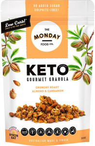 The Monday Food Co. Keto Gourmet Granola Crunchy Roast Almond & Cardamon 300g