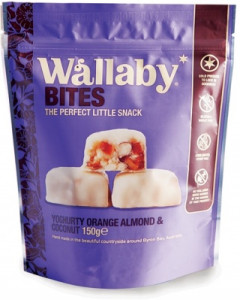Wallaby Bites Yoghurt Orange Almond & Coconut 150g